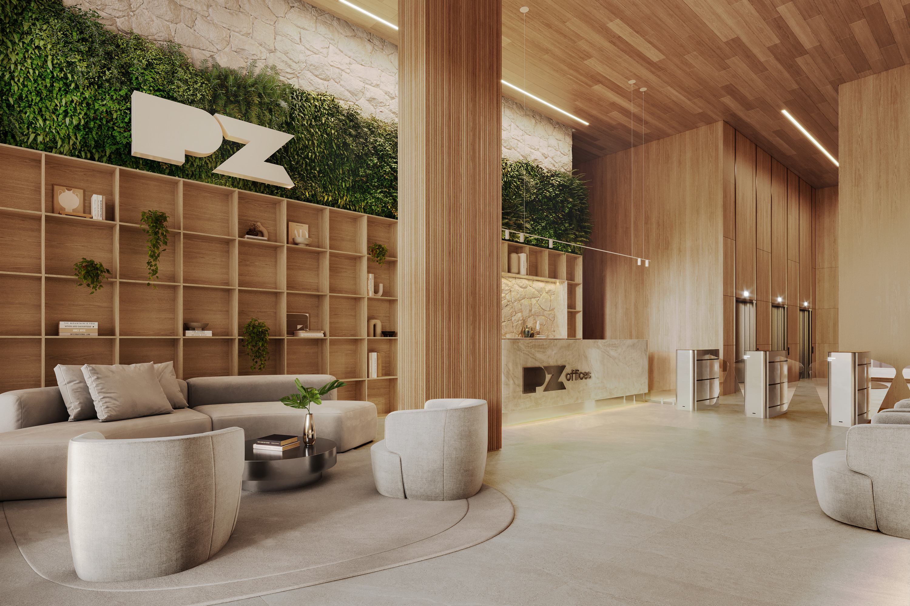Hall de entrada do PZ Offices